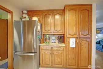 Pantry cabinet with rollouts..