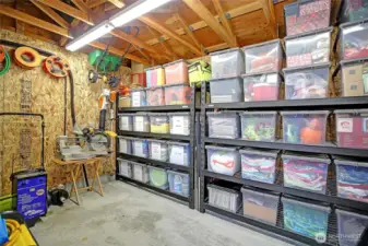 Great versatile storage shed with roll up door..