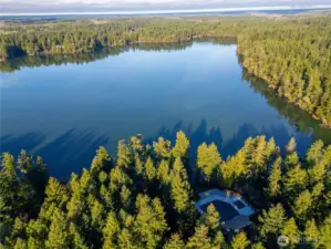 View of Clearlake above the pool area.