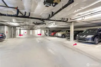 3-parking spaces and storage in the secured parking garage