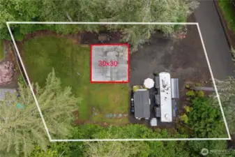 Lot with 30x30 foundation