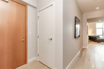 Entry With Closet and Large Art Wall