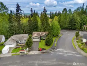 Ample parking of this beautiful corner lot