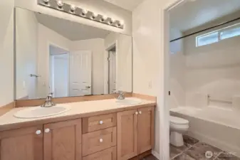 Upper Bathroom with double vanity