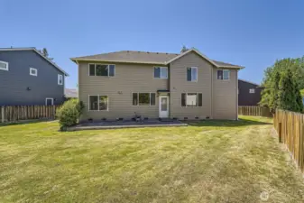 Massive fenced backyard