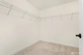 Walk in primary closet