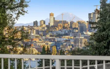 Gorgeous views of Mt. Rainier to the south from the rooftop deck!