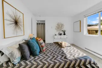 Another view of the ample bedroom.