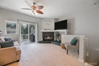 Easy access to the deck from the living space.