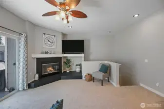 Freshly painted living space