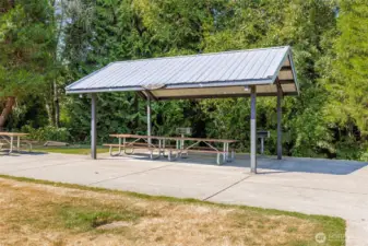 Covered picnic area is great year round.