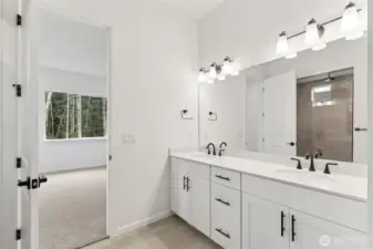 ***Actual Home *** Double vanity Primary Bath with lots of storage