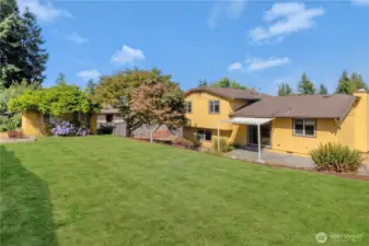 Large back yard is practically a blank slate!