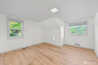 Simple, stylish bedroom with endless potential