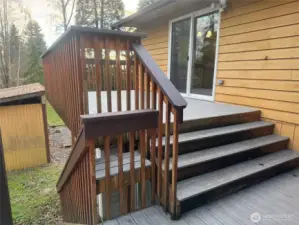 Stairs to lower deck