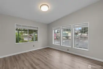 The Dining Room commands its own space within the home!  Large space suitable for an entertainment sized table that seats 8-12.  Side board cabinet?  That will fit too!