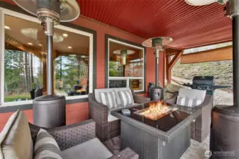 Lower Level Heated Seating Area