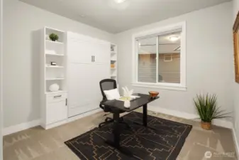 Guest bedroom with built in Murphy Bed and on suite bathroom