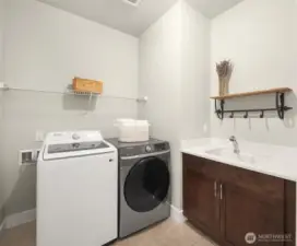 Spacious laundry room