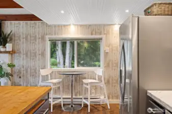 Dining area just off the kitchen.
