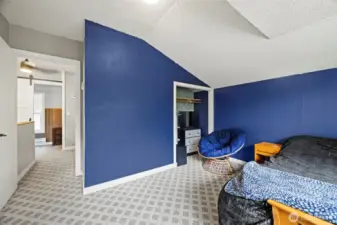 There are two closets in this bedroom.