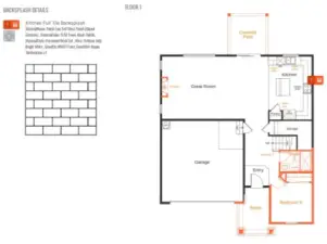 Tile backsplash diagram
