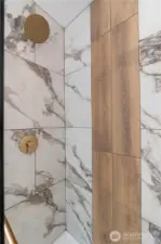 Look at the beautiful shower design. So many thoughtful details in this home!