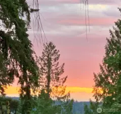 West facing deck sets the stage for nightly sunsets