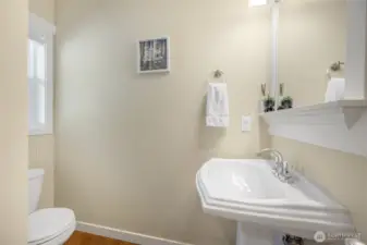 Guest bathroom on the main level