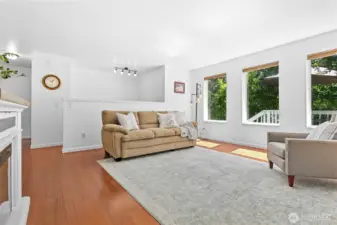 The floors upstairs are engineered hardwood.