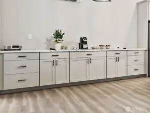 Custom build buffet area, perfect for wine or coffee bar.
