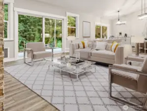 Virtually staged - Great room floor plan, perfect for relaxing or entertaining.