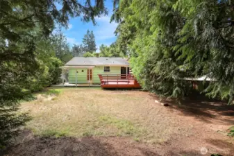 Backyard with private park like setting