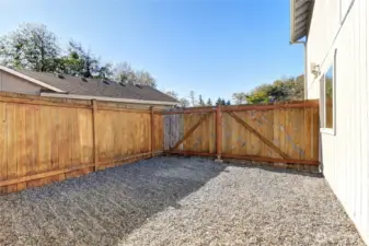 Fully fenced dog run