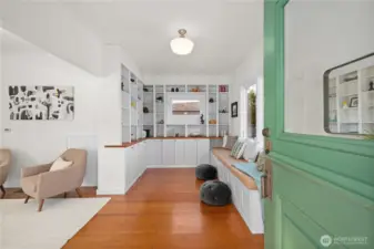 Enter into the 1905 farmhouse.