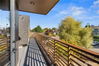 Primary bedroom's balcony has a balcony where you can enjoy views of Mt. Rainier
