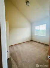 Primary room features vaulted ceilings which not all townhomes of this type have