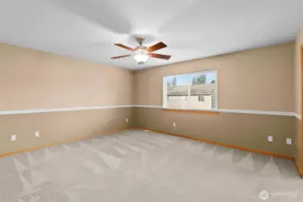 Spacious primary bedroom.
