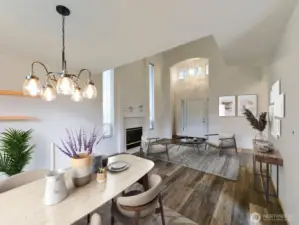 Terrific space for dining and entertaining. Virtually staged.