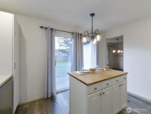 View of backyard from kitchen.  Such a lovely, private space.