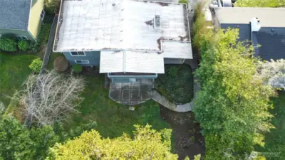 View of the Fully Fenced Backyard.