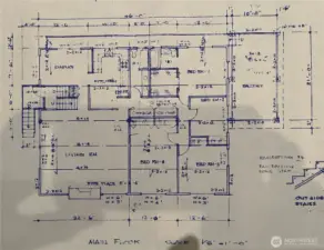 MAIN FLOOR.  (Original builder plans for reference only).
