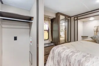 Closet with laundry hook-ups