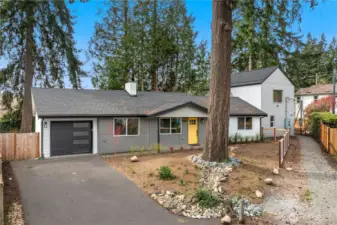 Stunning home situated on perfect cul-de-sac with with private driveway and rare 1 car garage.