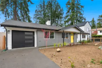Rare one-car garage at end of private Haller Lake cul-de-sac.