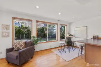 Dining area just off the living room.