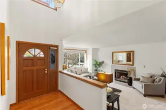 Entry foyer leads to the formal living and dining rooms.