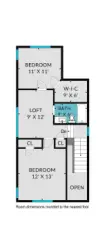 Upper Level Floor Plan.