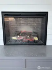 electric fireplace in living room