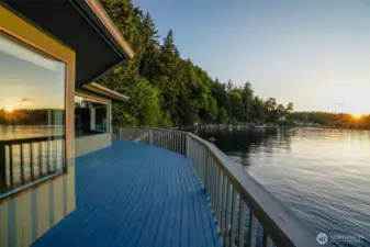 Sunset on the deck.